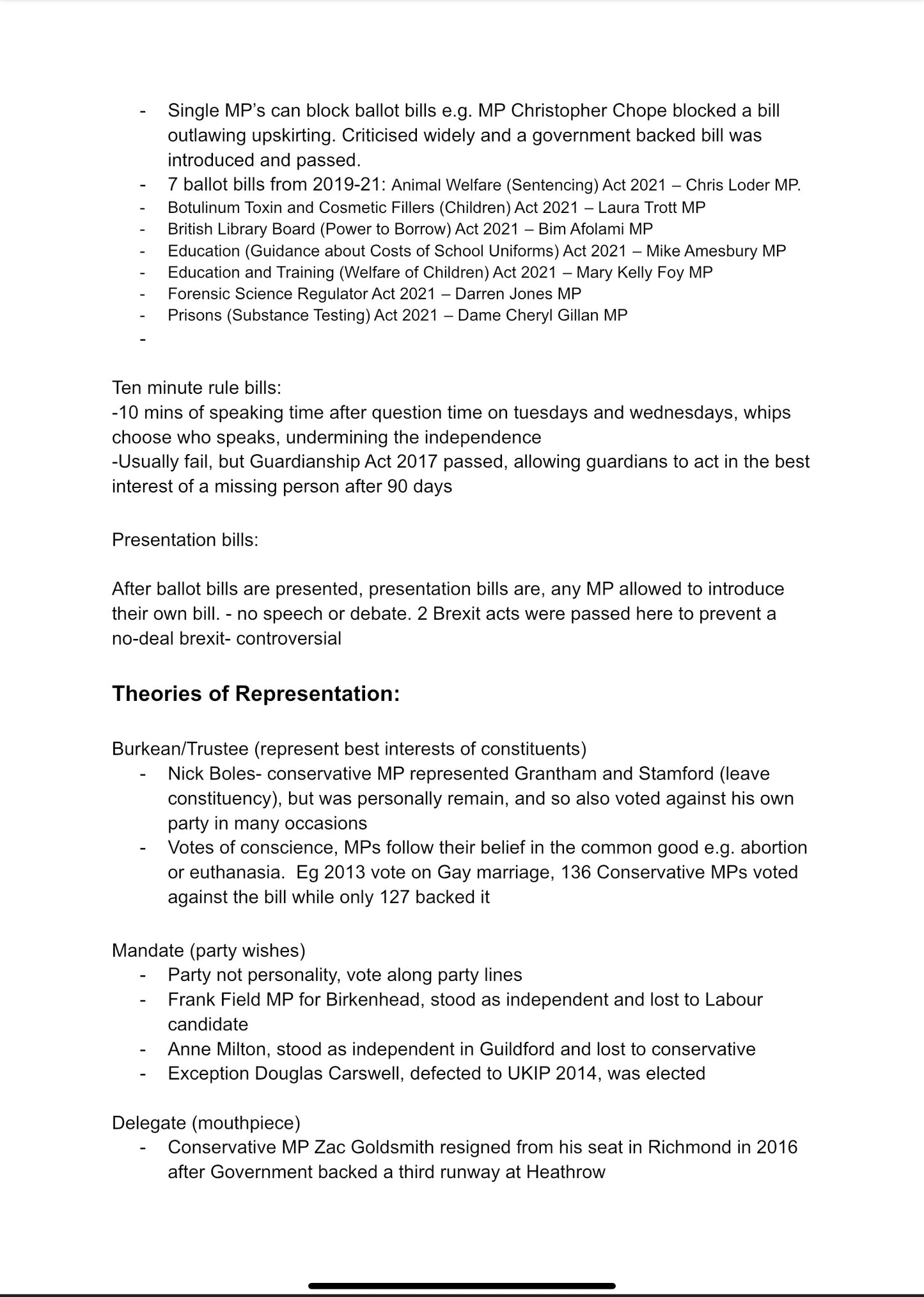 POLITICS A LEVEL UK REVISION RESOURCES