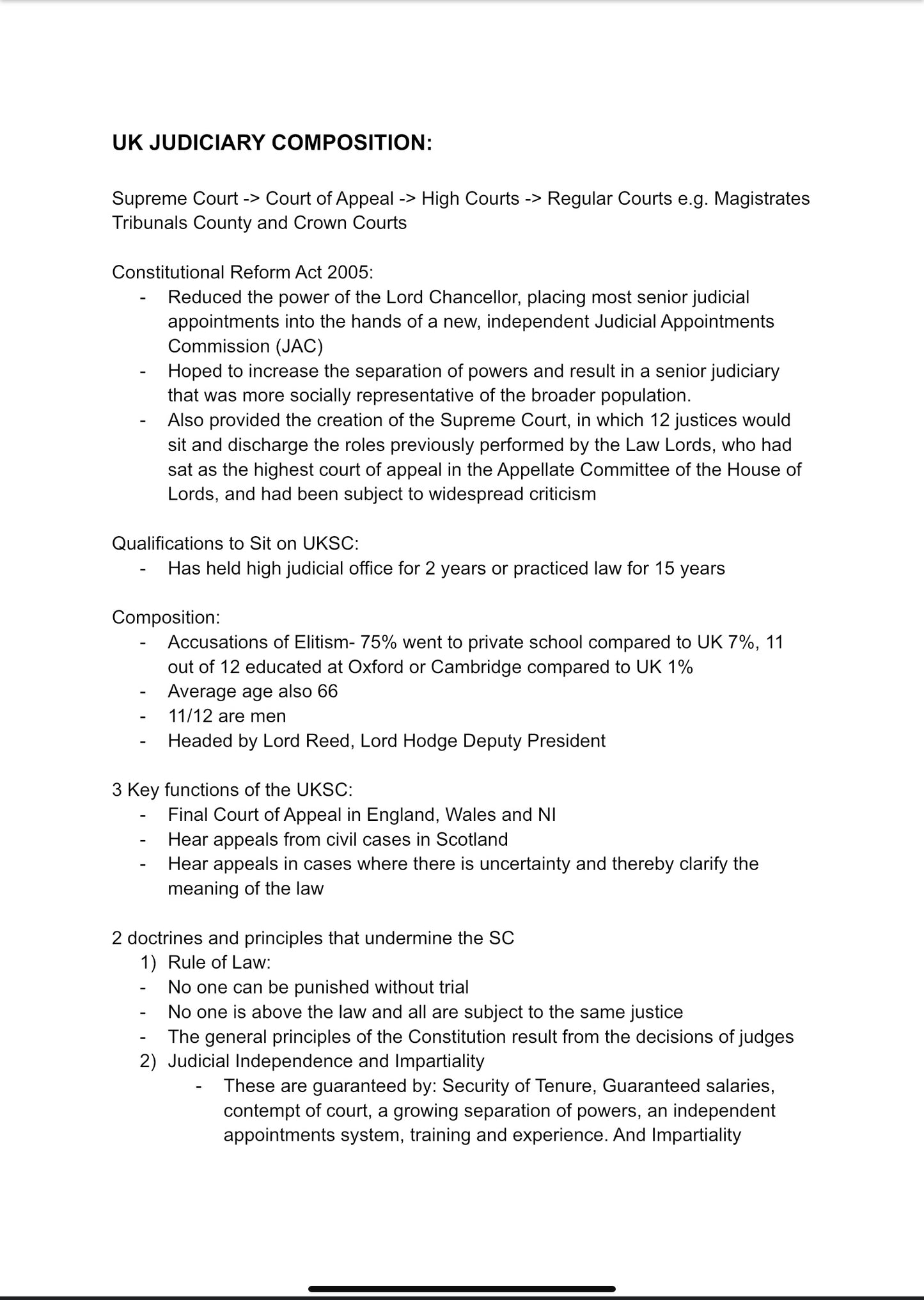 POLITICS A LEVEL UK REVISION RESOURCES