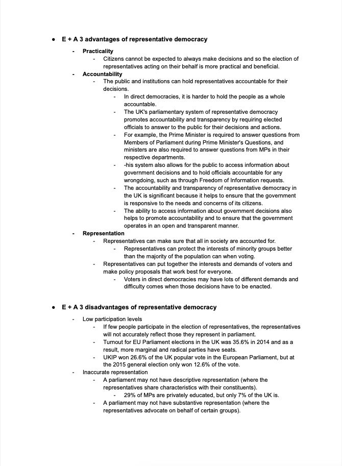 POLITICS A LEVEL UK REVISION RESOURCES