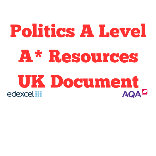 A LEVEL POLITICS UK REVISION RESOURCE DOCUMENT